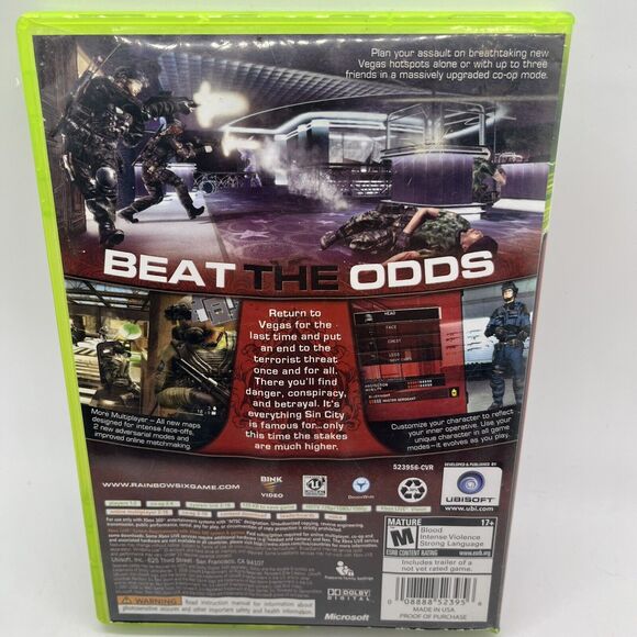 Tom Clancy's Rainbow Six: Vegas 2 (Microsoft Xbox 360, 2008) CIB W/ Bonus Disc - Picture 3 of 9